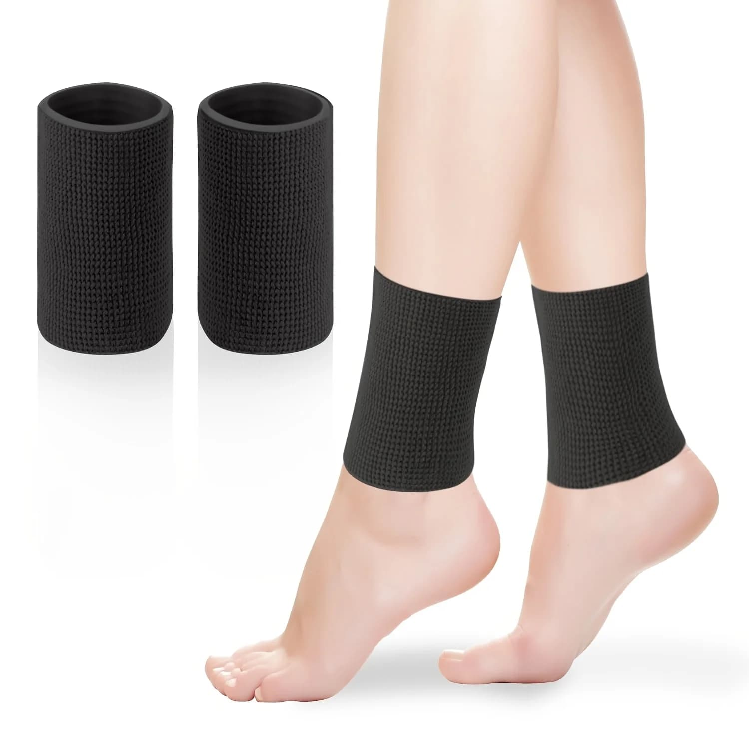 1 Pezzo Manicotto in Gel per Caviglia, Calze Imbottite per Pattinaggio, Supporto per Caviglia, Protezioni Imbottite per Pattini da Ghiaccio, Manicotto di Supporto per Piede, Compressione Confortevole per Caviglia