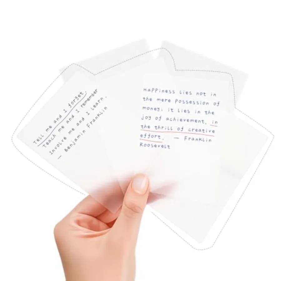 150 Fogli di Note Adesive Trasparenti 3,7x2,7 Impermeabili Autoadesive per Ufficio Casa Notebook Riunioni Facili da Attaccare