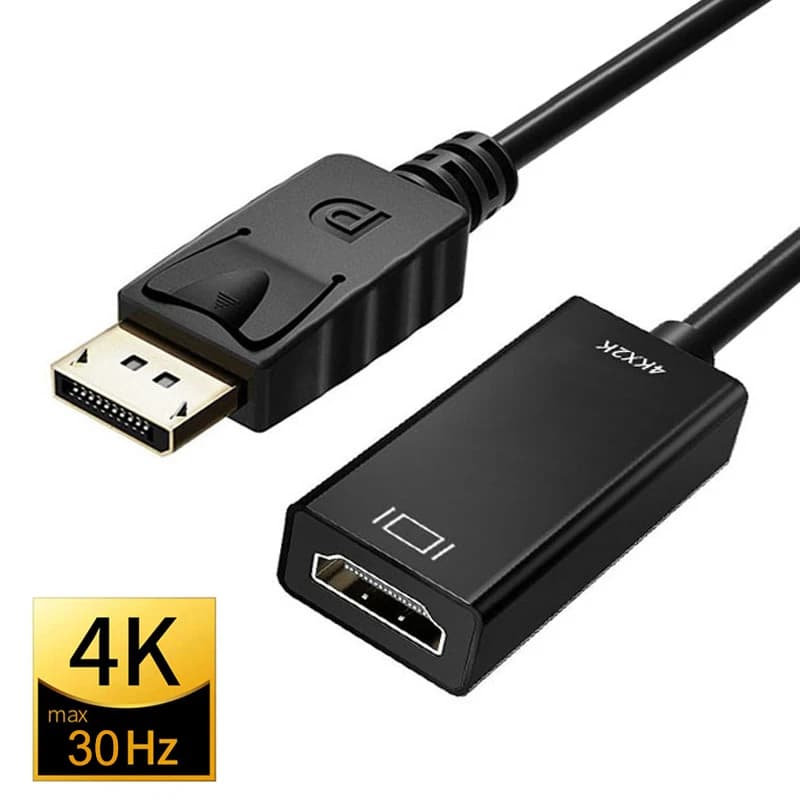 Convertitore adattatore 4K compatibile da DisplayPort a HDMI maschio DP a femmina Cavo audio video compatibile HDMI per proiettore PC HDTV