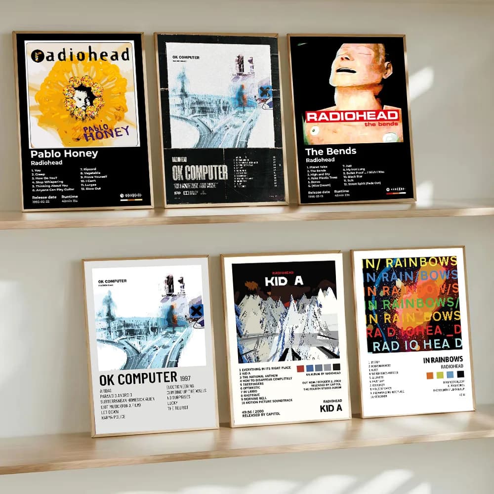 Singer Band R-Radiohead Posters Rock Music Album Cover Picture Canvas Painting Print Art for Room Bar Home Wall Decor Cuadros