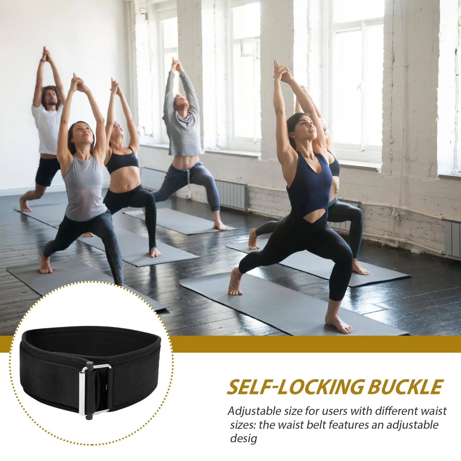 Weightlifting Belt Adjustable Waist Support for Men Women Fitness Bodybuilding Gym Lumbar Brace Strength Training