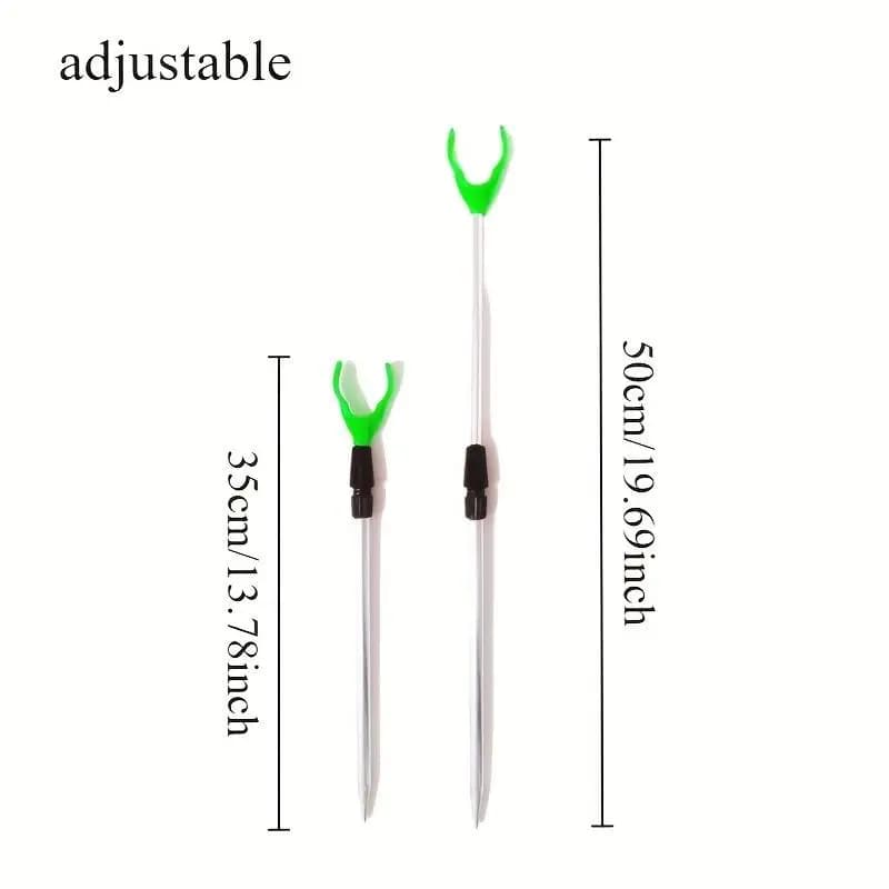 Retractable Aluminum Alloy Fishing Rod Holder Y Shape Rotating Rack for Professional Angler Fishing Gear