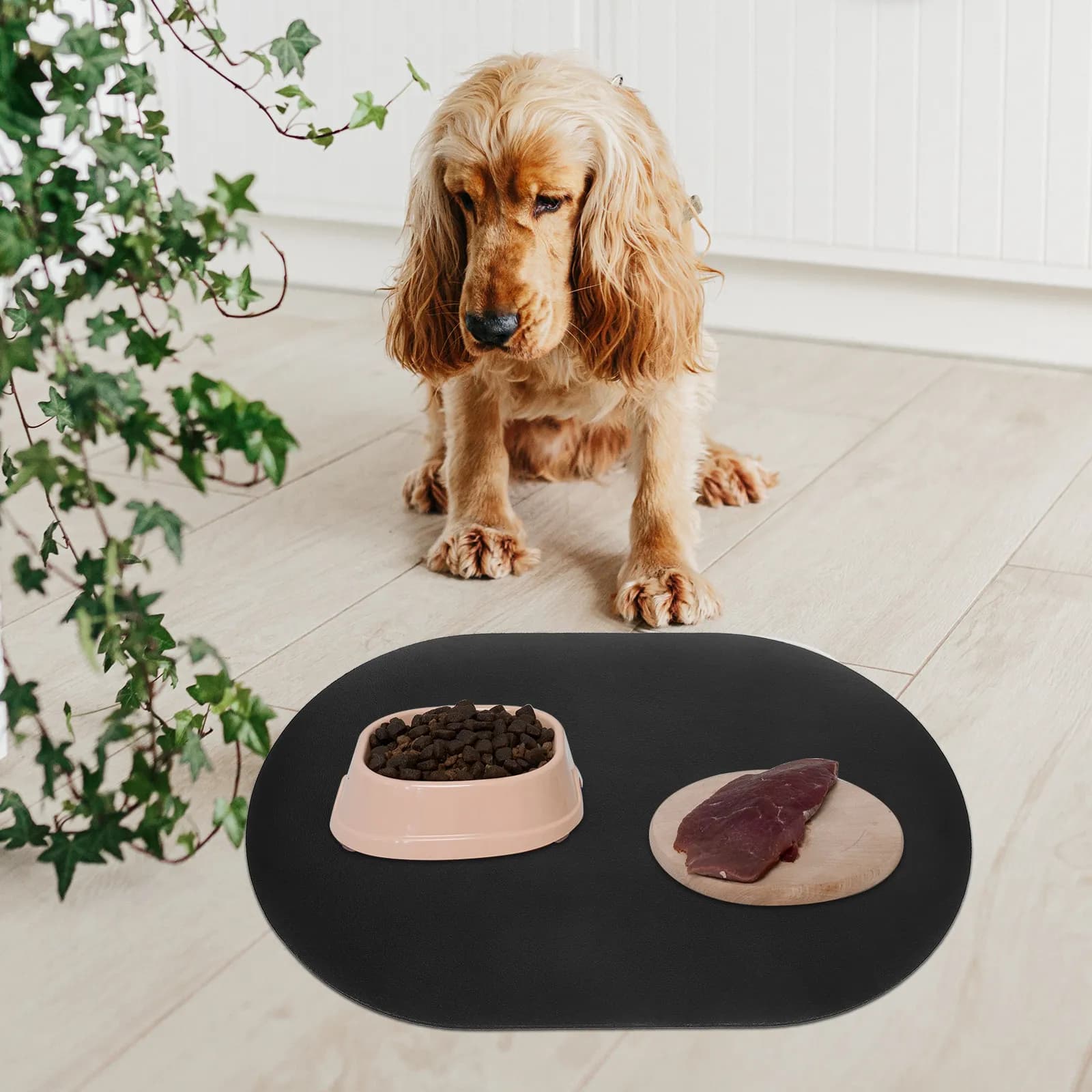 Tappetino Assorbente per Ciotole per Cani, Antiscivolo, Asciugatura Rapida, Spesso, Impermeabile, Protezione per Pavimento, Raccogli-Vorviaggioli, Sottopiatto per Cibo per Animali Domestici