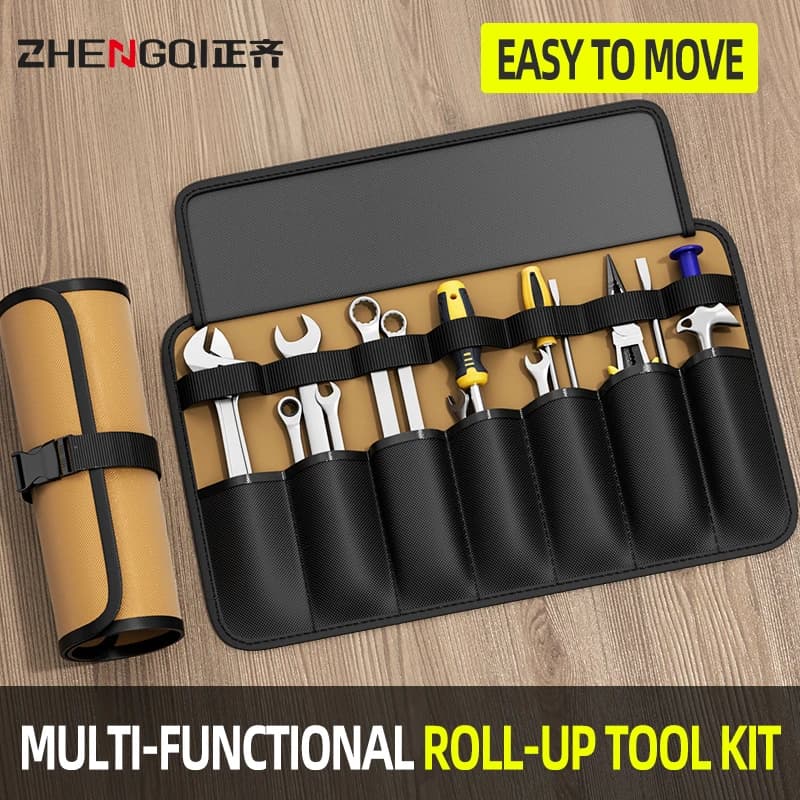 Borse per attrezzi Oxford Storage Kit di attrezzi portatile Bobina pieghevole Rolling Elettricisti Organizzatore Borse multiuso per kit di attrezzi di riparazione auto