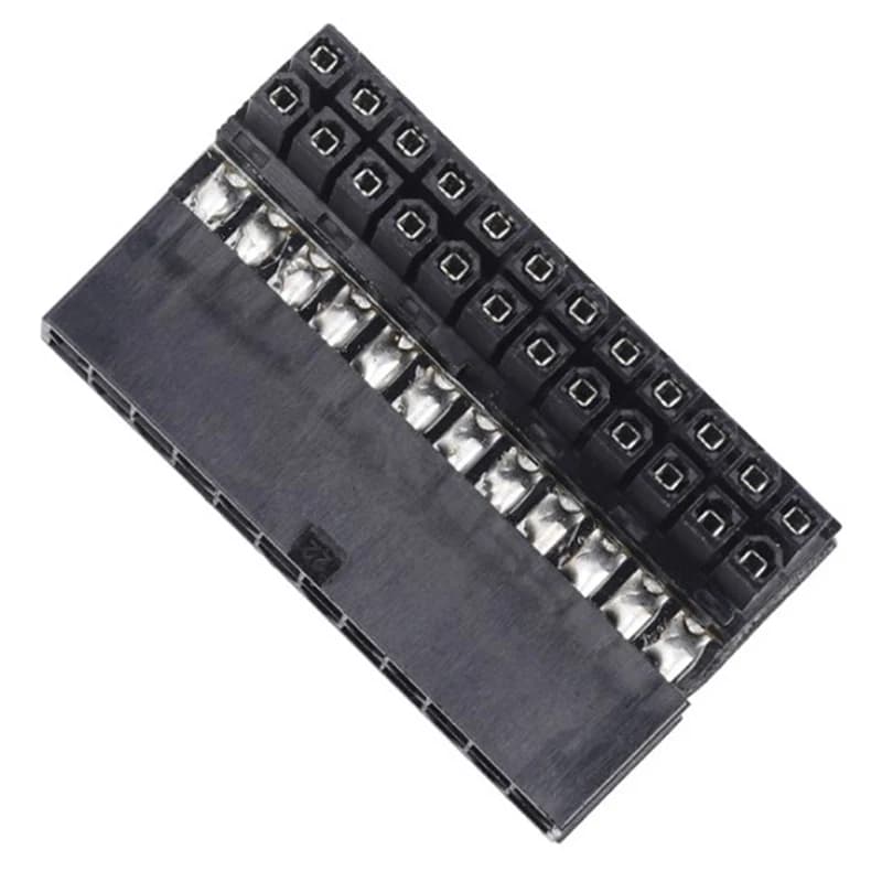 Adattatore di alimentazione ATX 24 pin a 90 gradi, da 24 pin a 24 pin, connettori modulari per scheda madre, per cavi di alimentazione.