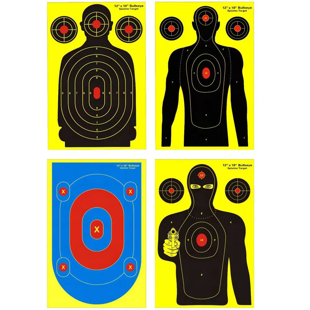 12x18 POLLICI Splatter Bersaglio Giallo Tiro Addestramento Splash Bersaglio Adesivi Freccia Fionda Airsoft Pratica All'ingrosso AQB181