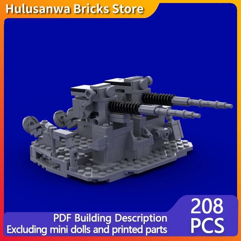 Mark 33 3-Inch/50-Caliber Gun Model MOC Building Bricks War Equipment Modular Technology Gift Holiday Assemble Children Toy Suit
