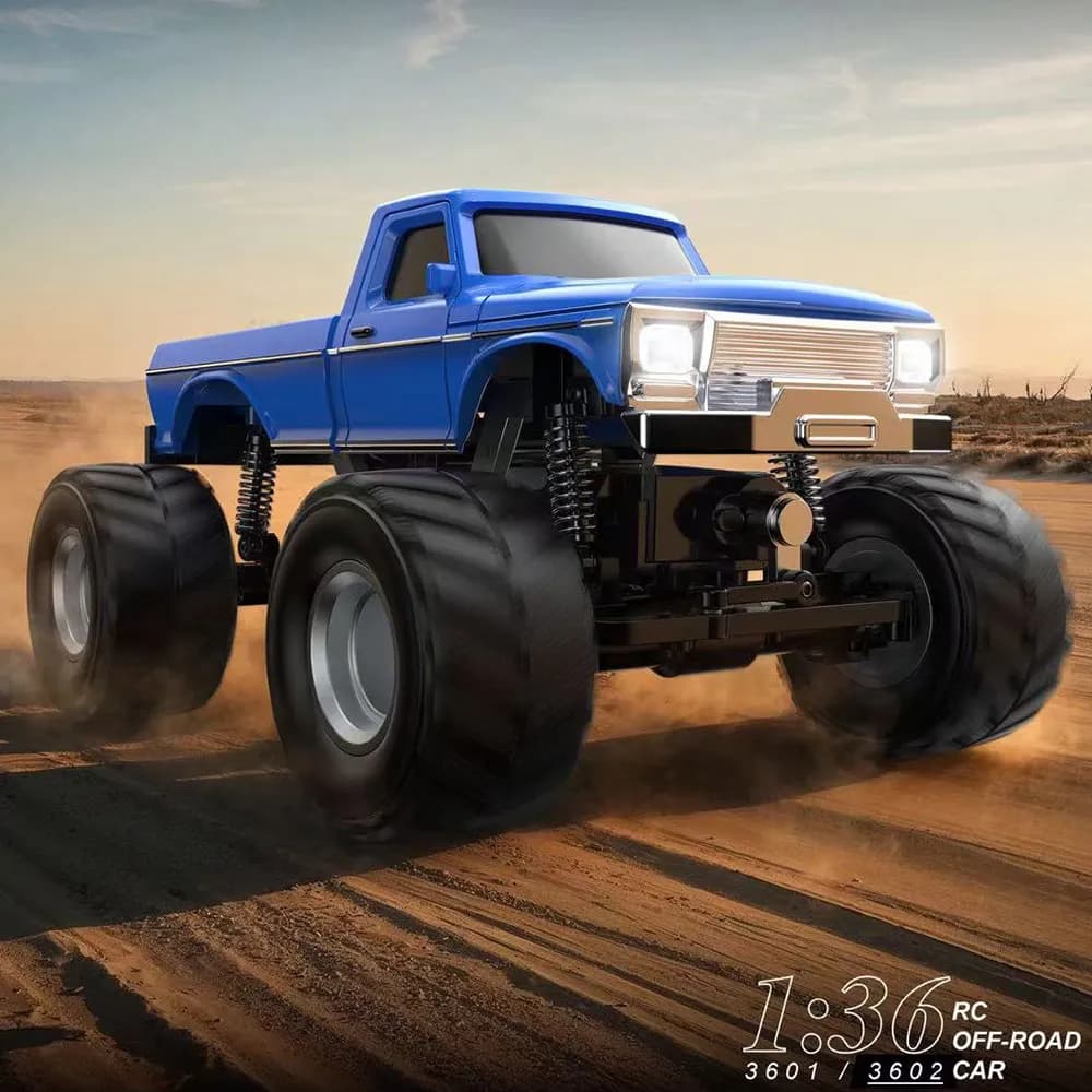 Mini Crawler RC 1:36 2.4GHz con Illuminazione, Antiscivolo e Ammortizzazione, Modello RTR in Scala Reale di Veicolo Fuoristrada RC