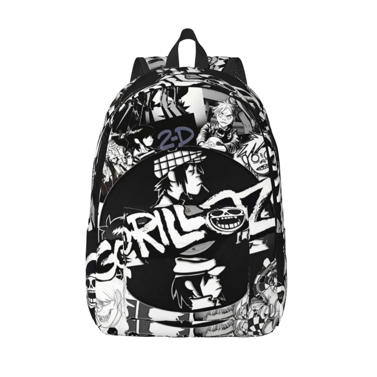 Zaino musicale punk rock per ragazzo ragazza bambini studente scuola bookbag Gorillaz zaino in tela borsa per asilo prescolare durevole