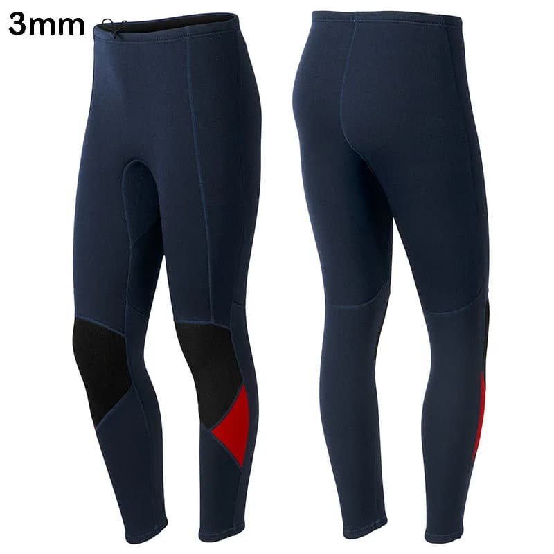 3 mm long surf trousers for men Anti-freddo sub pants in elastic neoprene Solar protection Snorkeling Swimming pants for drifting kayaks