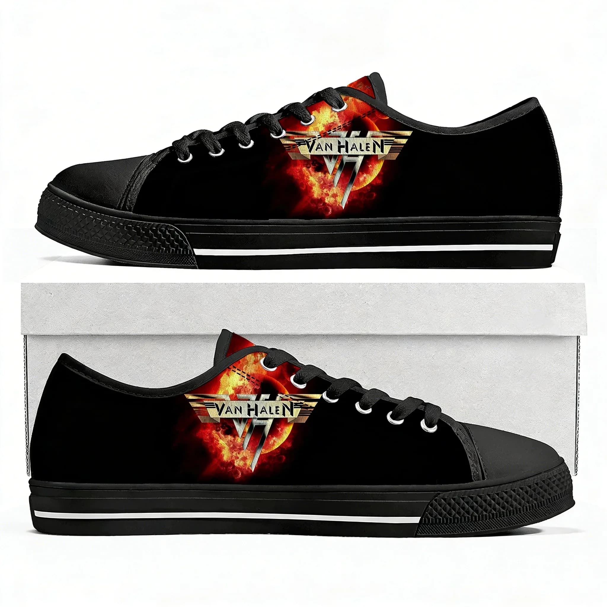 Van Evh 5150 Stripes Halen Low Top Shoes Man Woman Teenager Canvas Casual Sneaker Sneakers Couple Footwear Custom Shoe Unisex