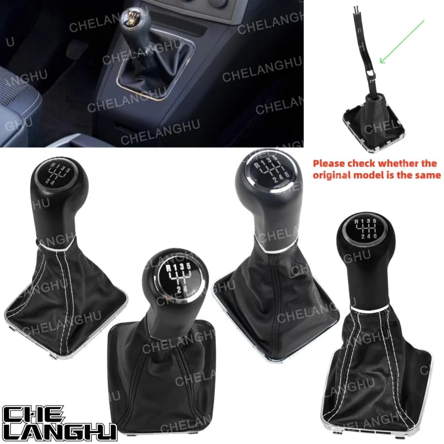 Per Opel Zafira B 2005-2010 Pomello del cambio a 5/6 marce nero o bianco con cuffia in PU - Accessori auto