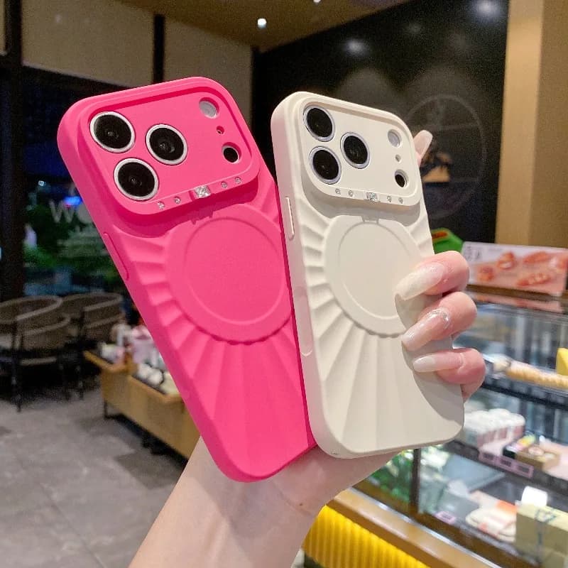 Luxury Solid Color Liquid Silicone Magnetic for Magsafe CaseFor IPhone 18 Pro 17 16 15 14 13 Pro Max Lens Protection Cover