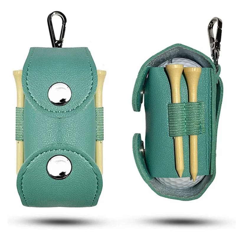 Borse per palline da golf Borse per mini palline Borse per palline da golf in pelle PU appese in vita con borse per palline da golf con fibbia in metallo