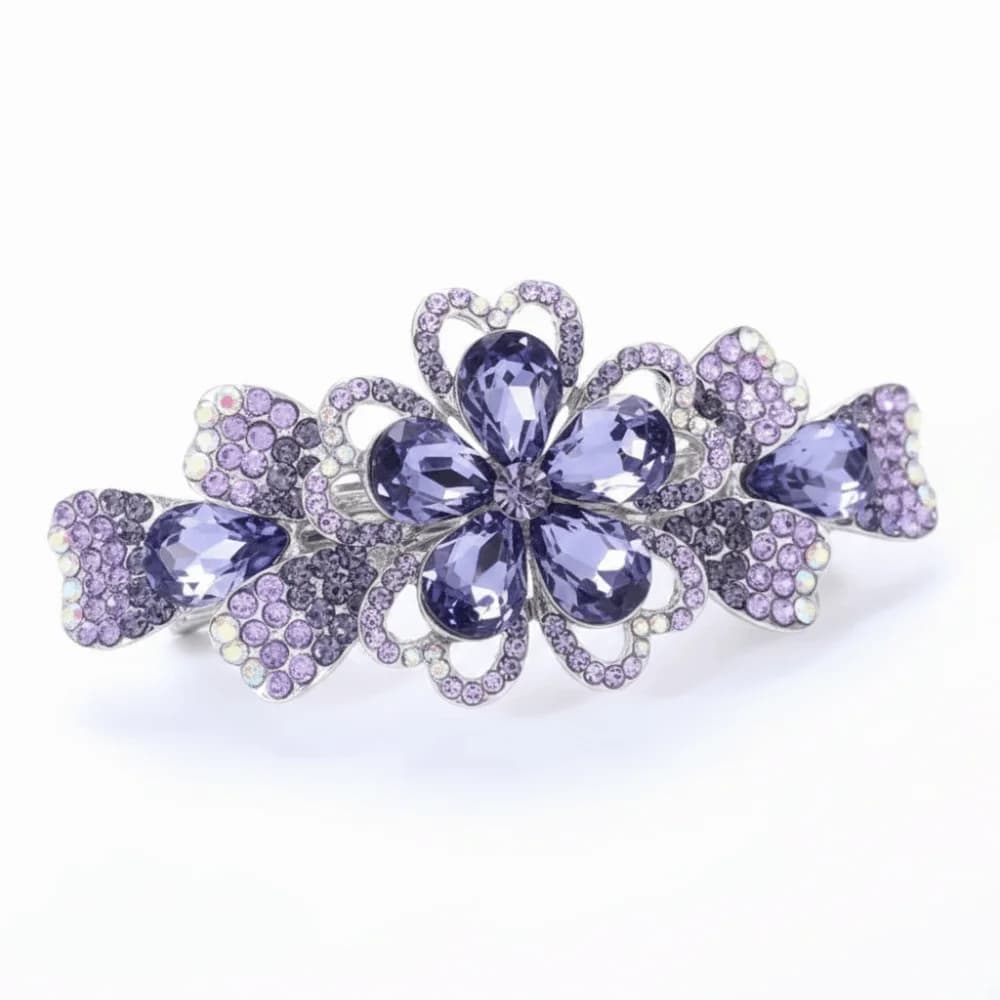 8.5cm Rhinestone Hair Clip Elegant Diamond Encrusted Ponytail Hair Clip Spring Loaded Large Size Women's Hairpins