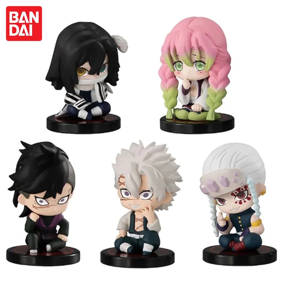 5 pz Set Q Versione Demone Slayer Seduto Fantasma Bambola Tanjiro Nidouzi Inosuke Zenizu Figura Action Figure Modello di Film giocattolo per bambini Regalo