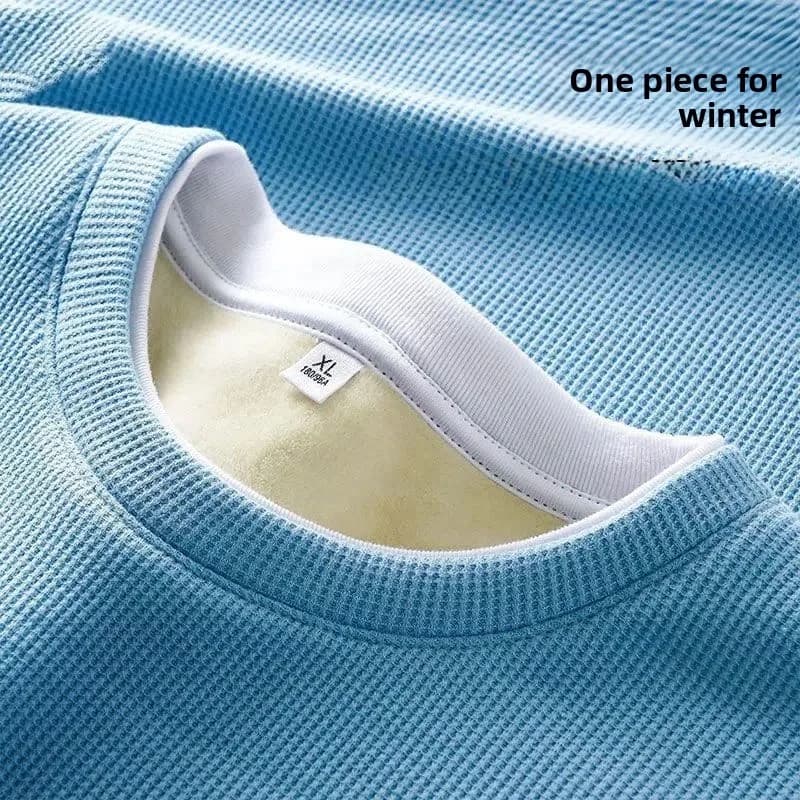Large Size Long Sve round Ne Basic irt Men's Color T-irt Spring Autumn Heavyweight Hoodie Trendy Youth Faion