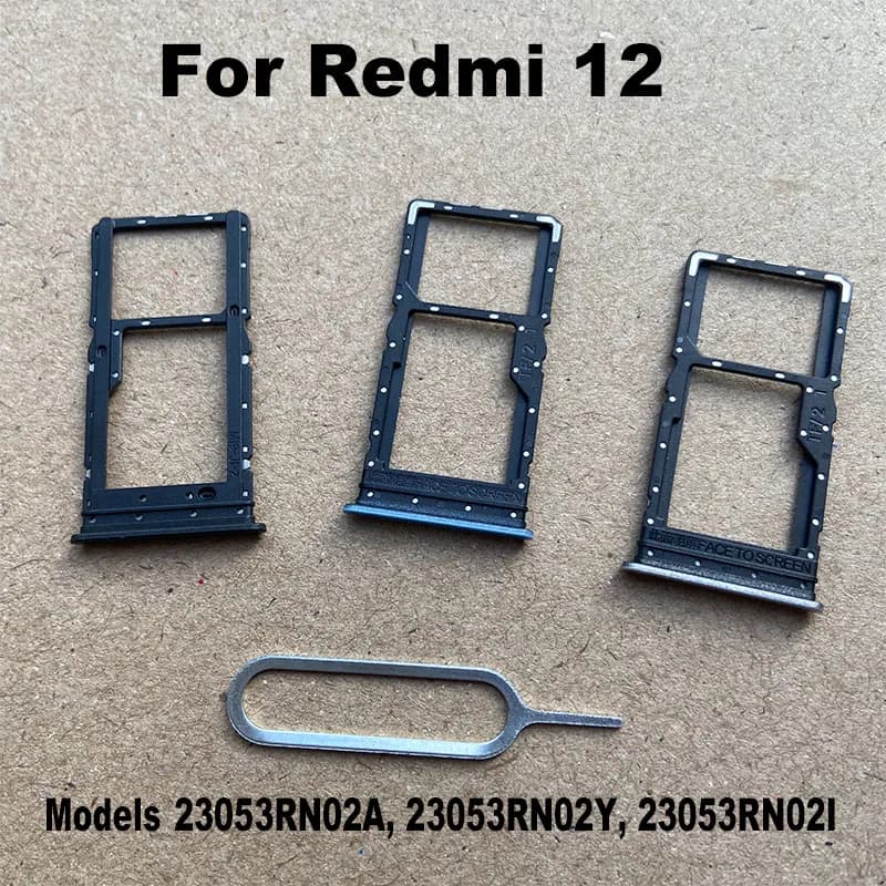 Nuovo per Xiaomi Redmi 12 Sim Card vassoio Slot Holder presa adattatore connettore parti di riparazione sostituzione 4G 5G
