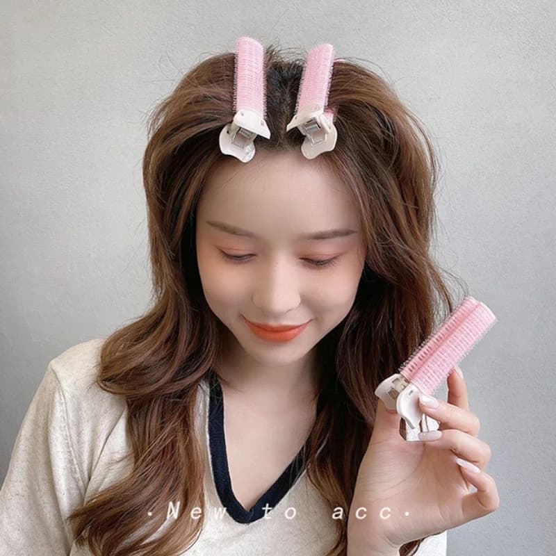 1/2pcs No Track Head Hair Roots Soft Clips Lazy Air Slurry Self-adhesive Soffics Hair Clips Brake Front Haircut