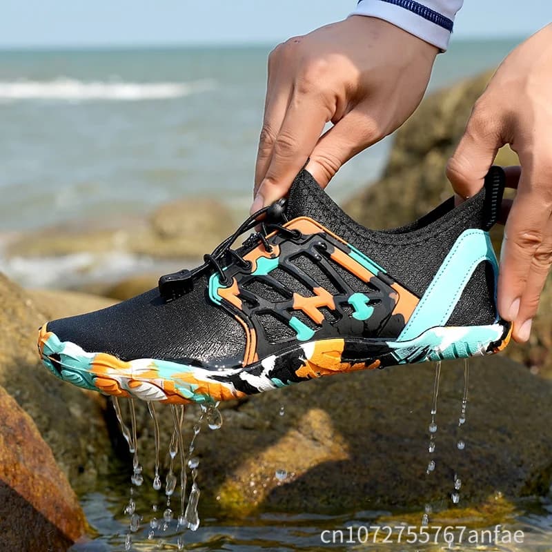 Nuove Scarpe Acquatiche Unisex per Uomo e Donna, per Escursioni, Nuoto, Piedi Nudi, Cinque Dita, Colorate, da Spiaggia e Mare, Leggere Sneakers Unisex