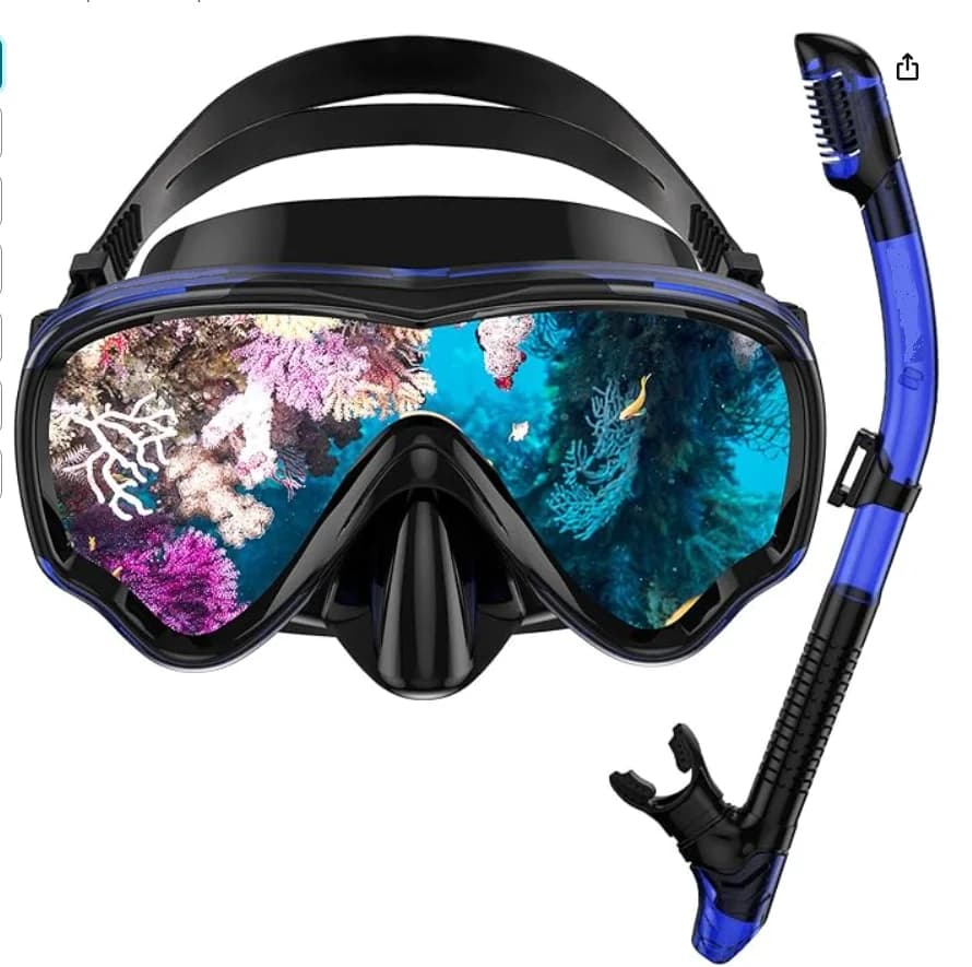 Swimwear snorkeling mask for diving with swimming goggles with nose cover