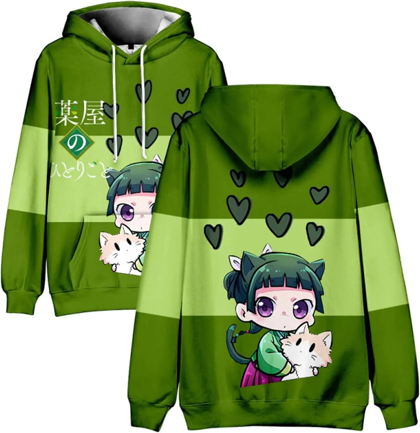 3D Anime The Apothecary Diaries Hoodie Maomao Sweatshirt Jacket Sweater Pullover Hooded