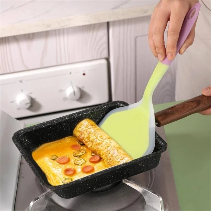 0XLD Heat Resistant Silicone Spatula Multipurpose Spatula Ideal for Anti-Agents and Professional Cookers