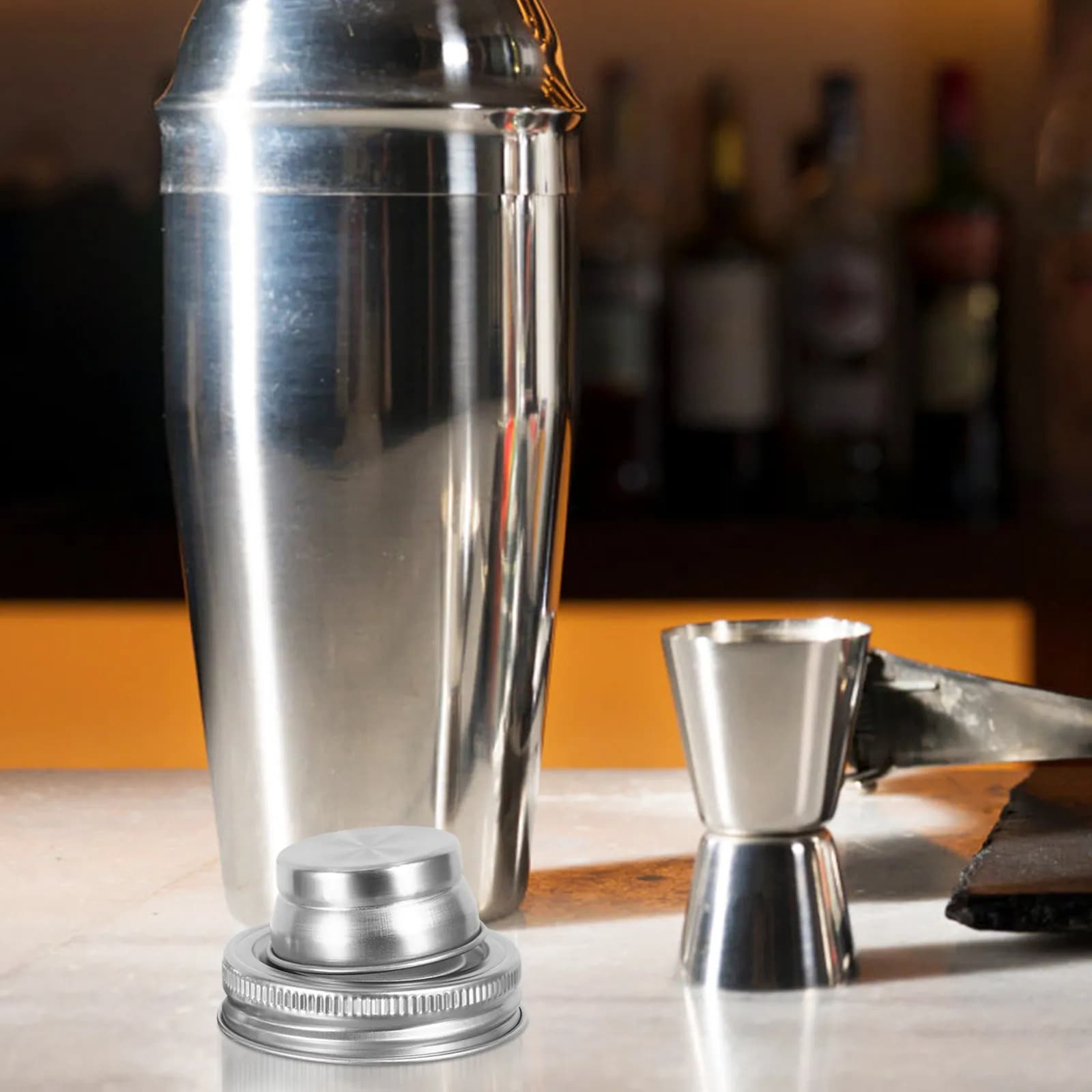 2 Pezzi Coperchi Shaker in Acciaio Inossidabile per Barattoli Mason, per Cocktail, Spezie, Sale, Pepe, Farina, Utensile da Bar Pratico
