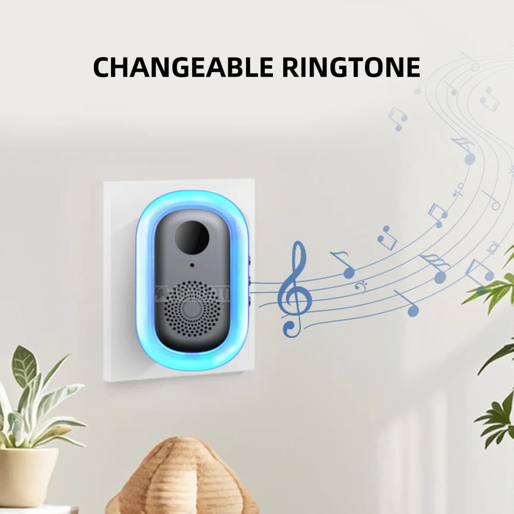 with Motion Detection,and Night Vision Two-Way Intercom High-Definition Smart Video Doorbell