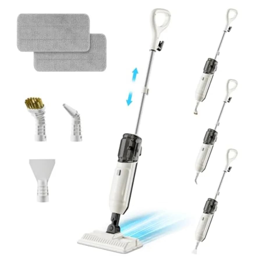 Multifunction Vapore Spare for Deep Floor Cleaning, with Accessories and Portable Function, Suitable for Domestic Animals, Wood and Tiles