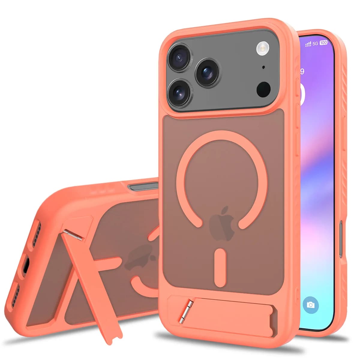 Custodia magnetica per telefono con supporto rotante invisibile per iPhone 17 Pro Max 16 Plus 15 14 13 per Magsafe Cover sottile antiurto