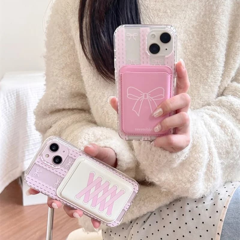 Portafoglio in Pelle con Porta Carte per iPhone 15/16/17 Pro Max Plus e Apple 13/14 Pro, Custodia Magnetica Magsafe da Tasca Posteriore per Cintura