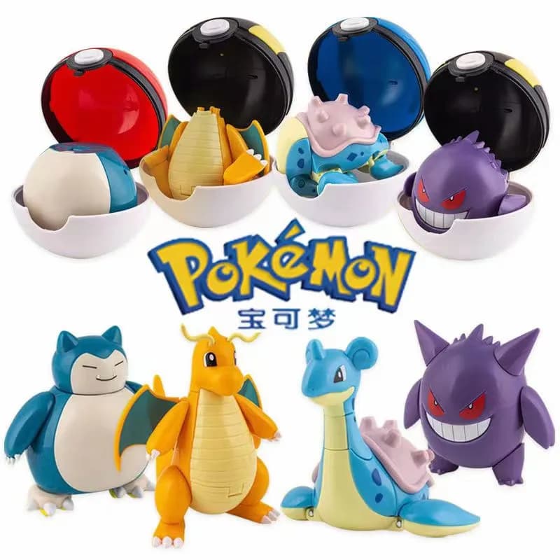 Nuovo Pokemon Figure Giocattoli Variante Palla Modello Pikachu Gengar Pokeball Dragonite Snorlax Action Figure Lapras Pocket Monsters Toy