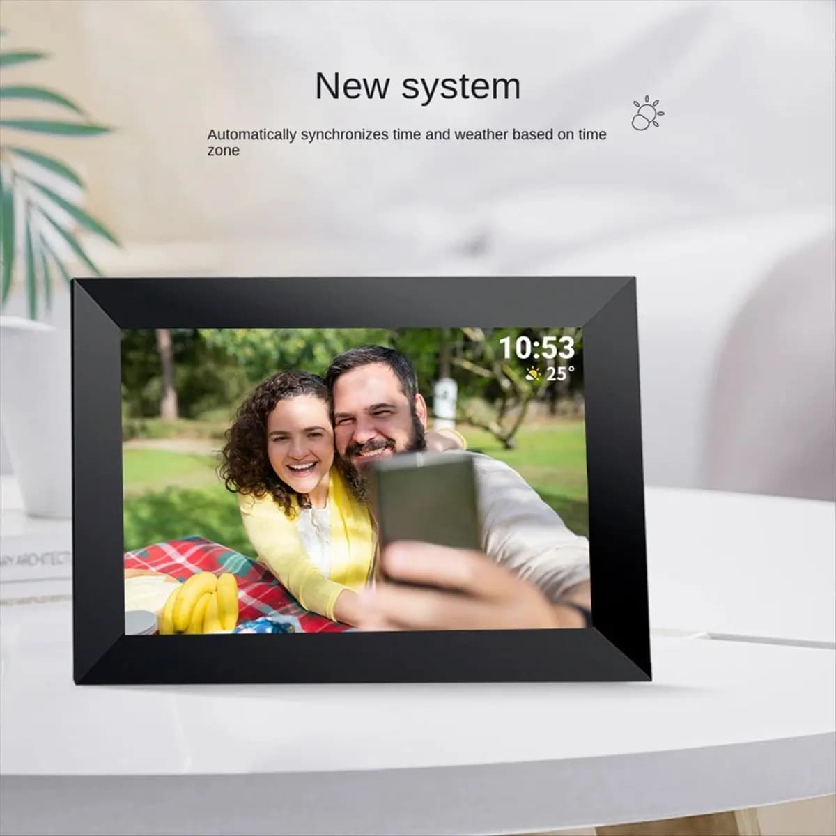 Cornice Fotografica Digitale A73T da 10.1 Pollici, 1+32G, 1280X800, WiFi, Lettore Video da Tavolo, Spina USA