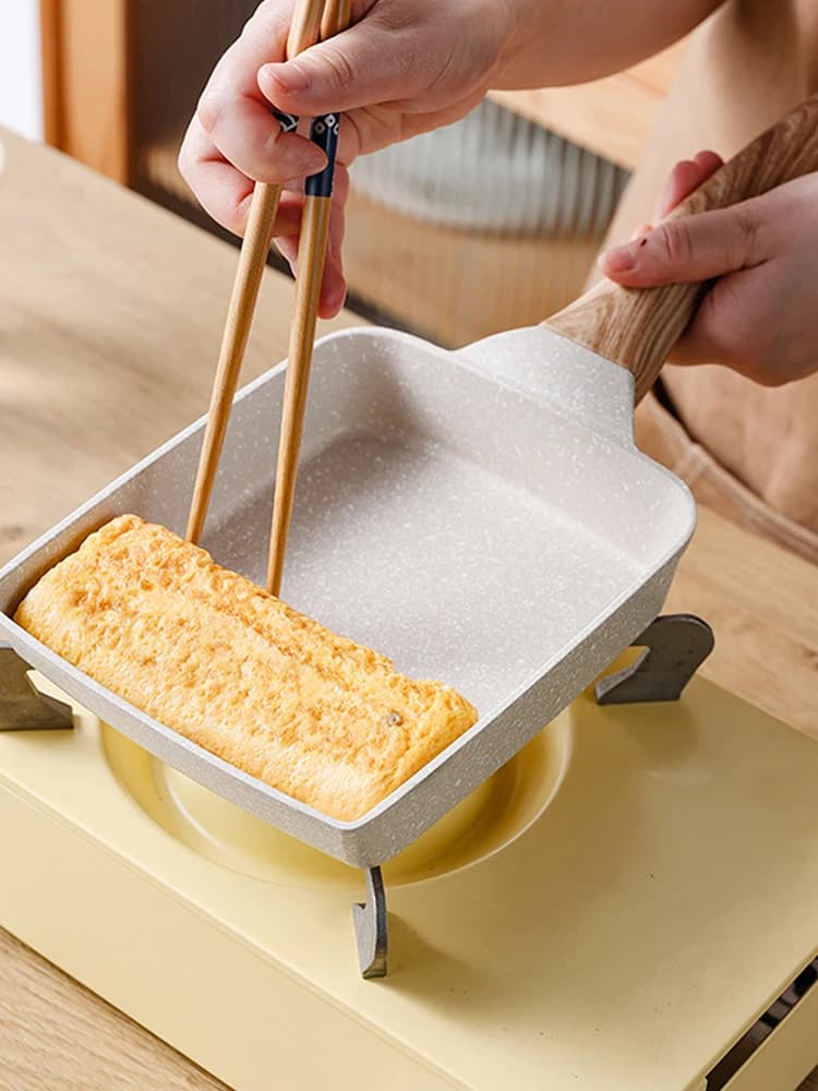 Padella Antiaderente per Omelette per Cucina Domestica, Padella per Colazione con Manico Resistente al Calore per Fornello a Gas e Piano a Induzione