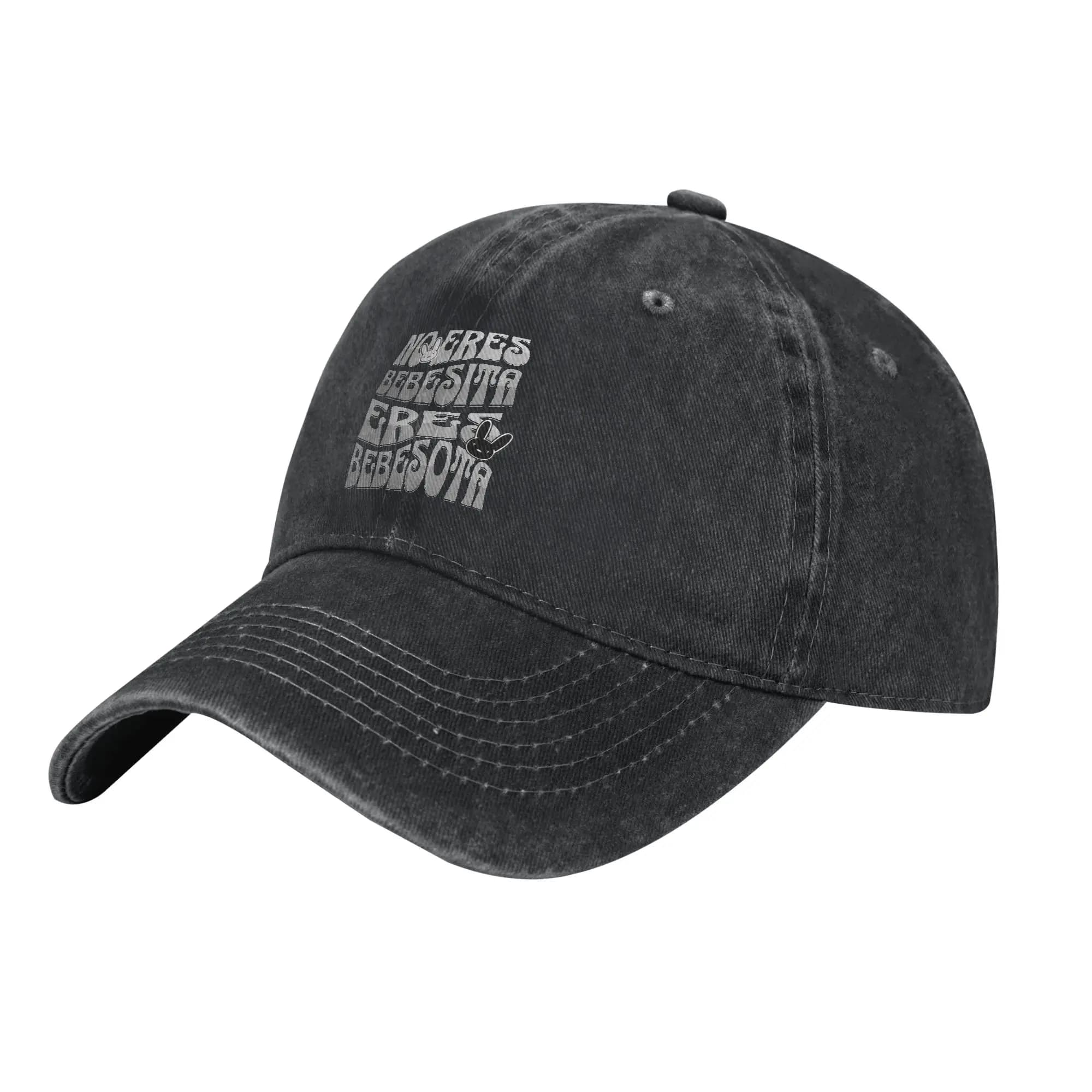 Cappellino da Baseball 'No Eres Bebesita Eres Bebesota' in Denim Invecchiato, Stile Rapper, Snapback Unisex per Corsa e Golf