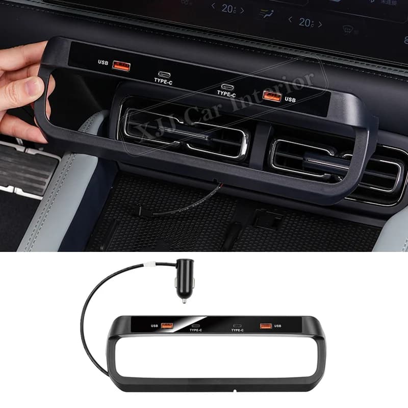 For BYD Leopard 5 Bao 5 Central USB Console Type-C Quick Charger Shunt Docking Station Interior Car Accessories