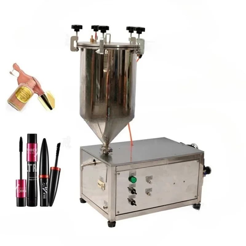 Macchina di riempimento semiautomatica pneumatica da banco per mascara/smalto/rossetto per cosmetici