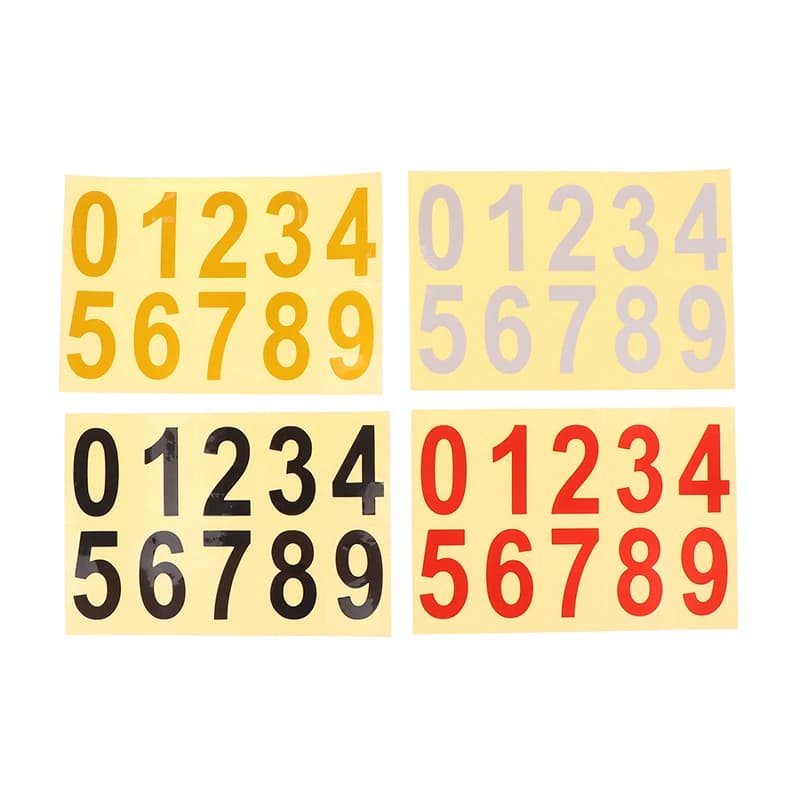 0-9 stickers for labels with reflective number of car plate stickers with waterproof invisible numbers in PVC adhesive in highly reflective vinyl