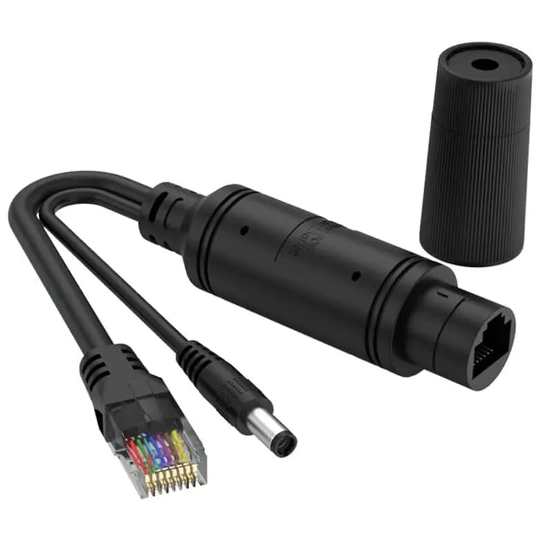 FEDI-1000Mbps POE Splitter 48V To 12V POE Splitter 48V To 12V IEEE 802.3Af/At Adapter For Outdoor IP Camera CCTV Security System