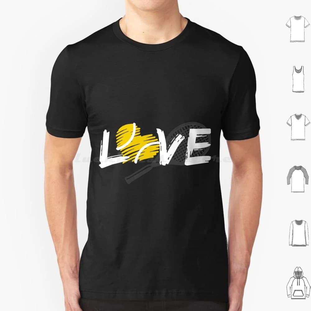 Love Tennis Trainer Giocatore Racchetta Sport Ball T Shirt Big Size 100% Cotton Love Tennis Trainer Giocatore Racchetta Sport Ball