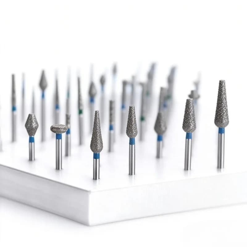Set di 5 Frese Diamantate per Odontoiatria, Compatibili con Manipoli ad Alta Velocità, Autoclavabili, per Preparazione e Lucidatura dei Denti, Strumenti Dentali