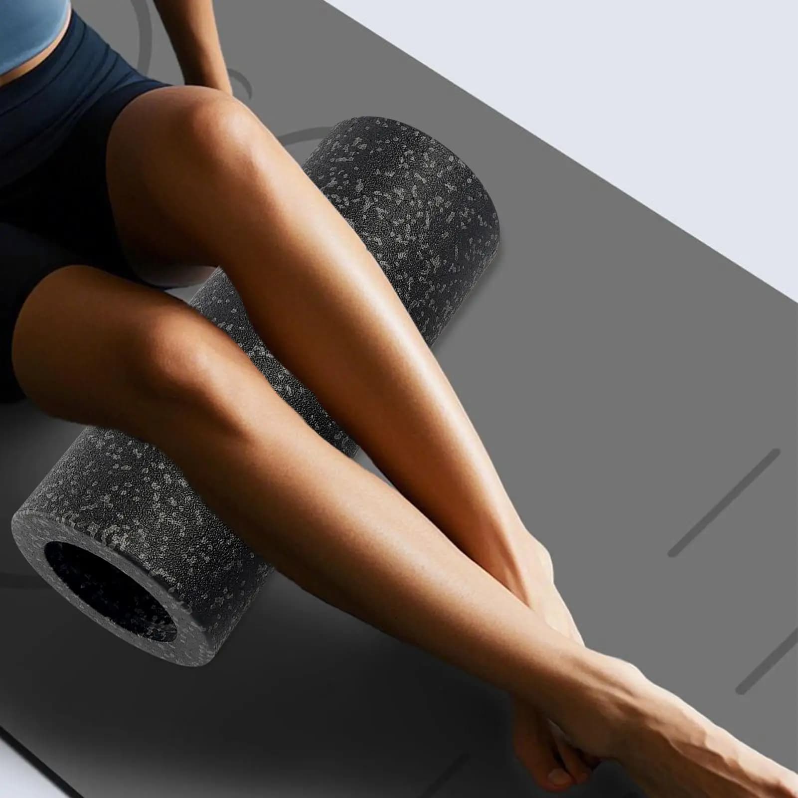 Massage Foam Roller with Yoga Roller for Muscles Non-slip Wheel for Deep Fabric Gym Accessories for Gym practice Pilates fitness for legs