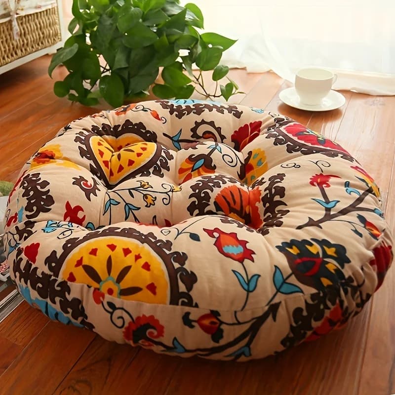 Round Floor Cushion Yoga Mat Thicknesses For Meditation Sitting Cushion Washable in Washing Machine Office Sleep Mat