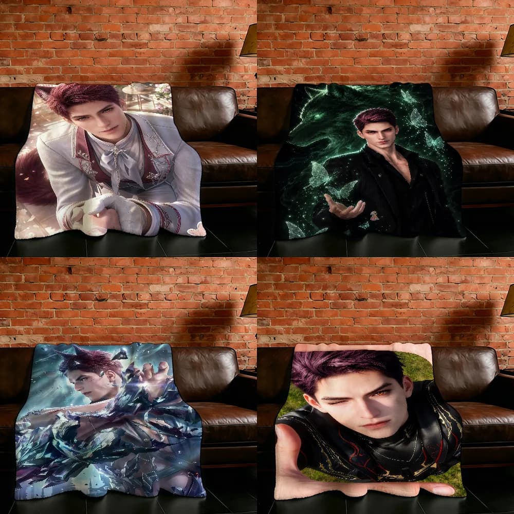 Valko Love And Deepspace Blanket Flannel Warm Soft Throw Blanket For Room Sofa Childish Birthday Gifts