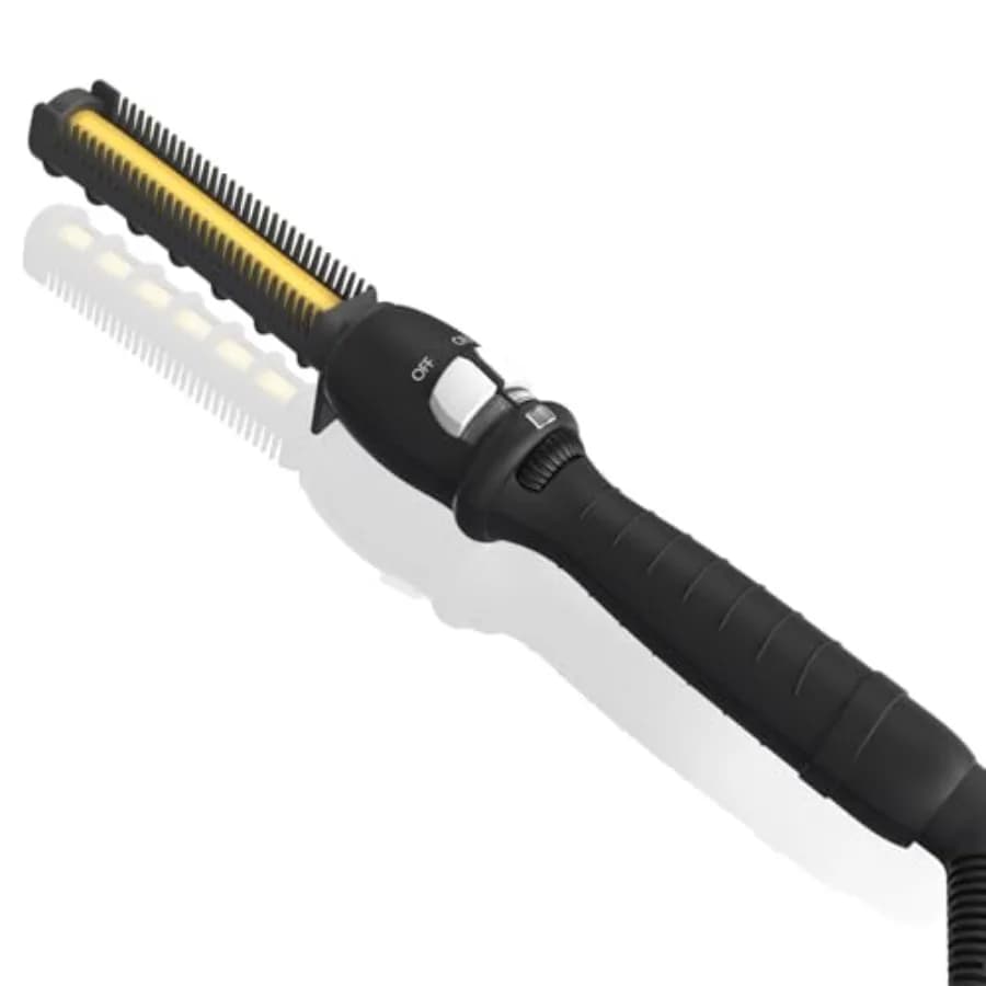 Piastra Professionale per Capelli, 200-500 ° Pettini Elettrici a Caldo per Capelli Neri, Spazzola Elettrica per Capelli Spessi da Donna