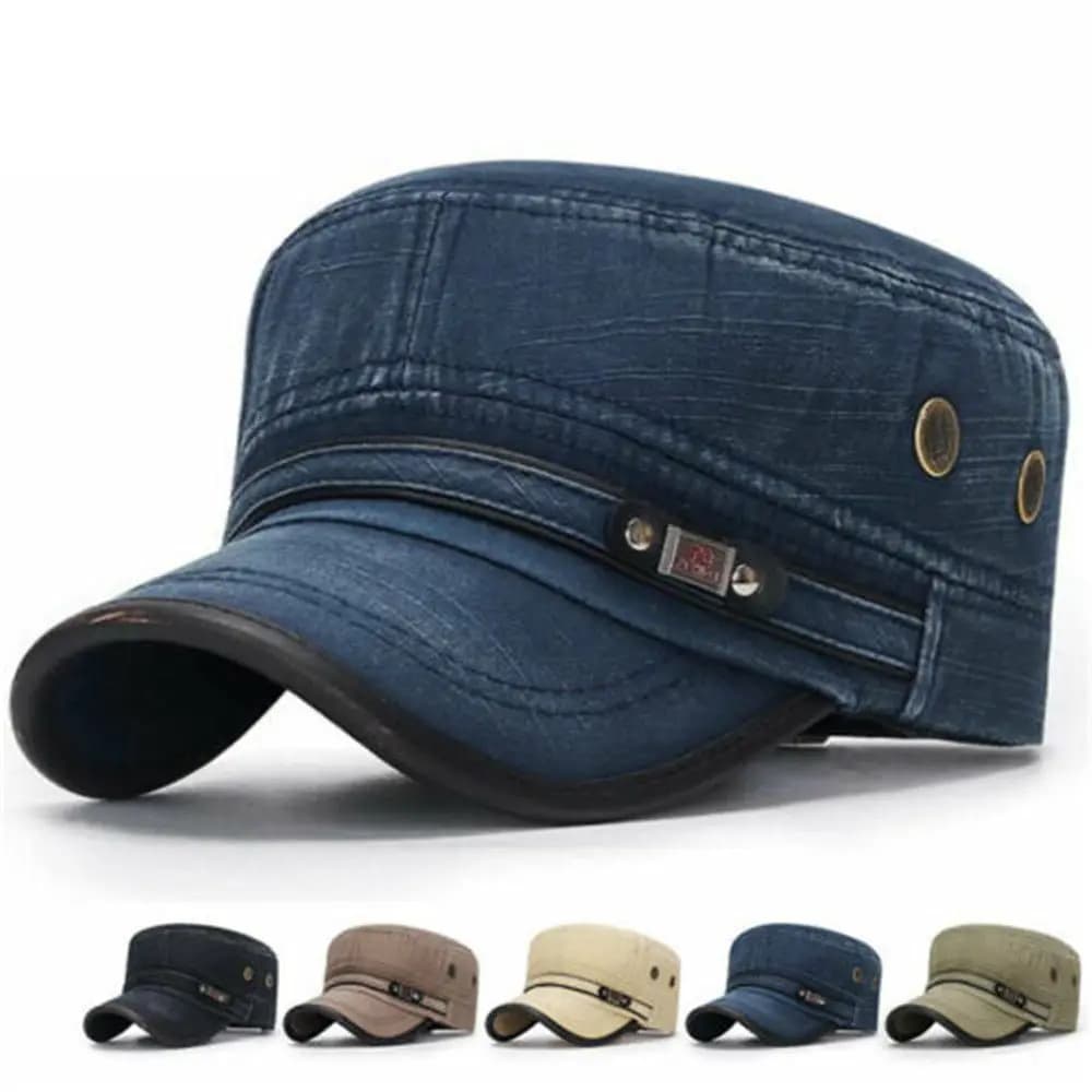 Cadet hat with baseball cap with adjustable visor in cotton spring summer