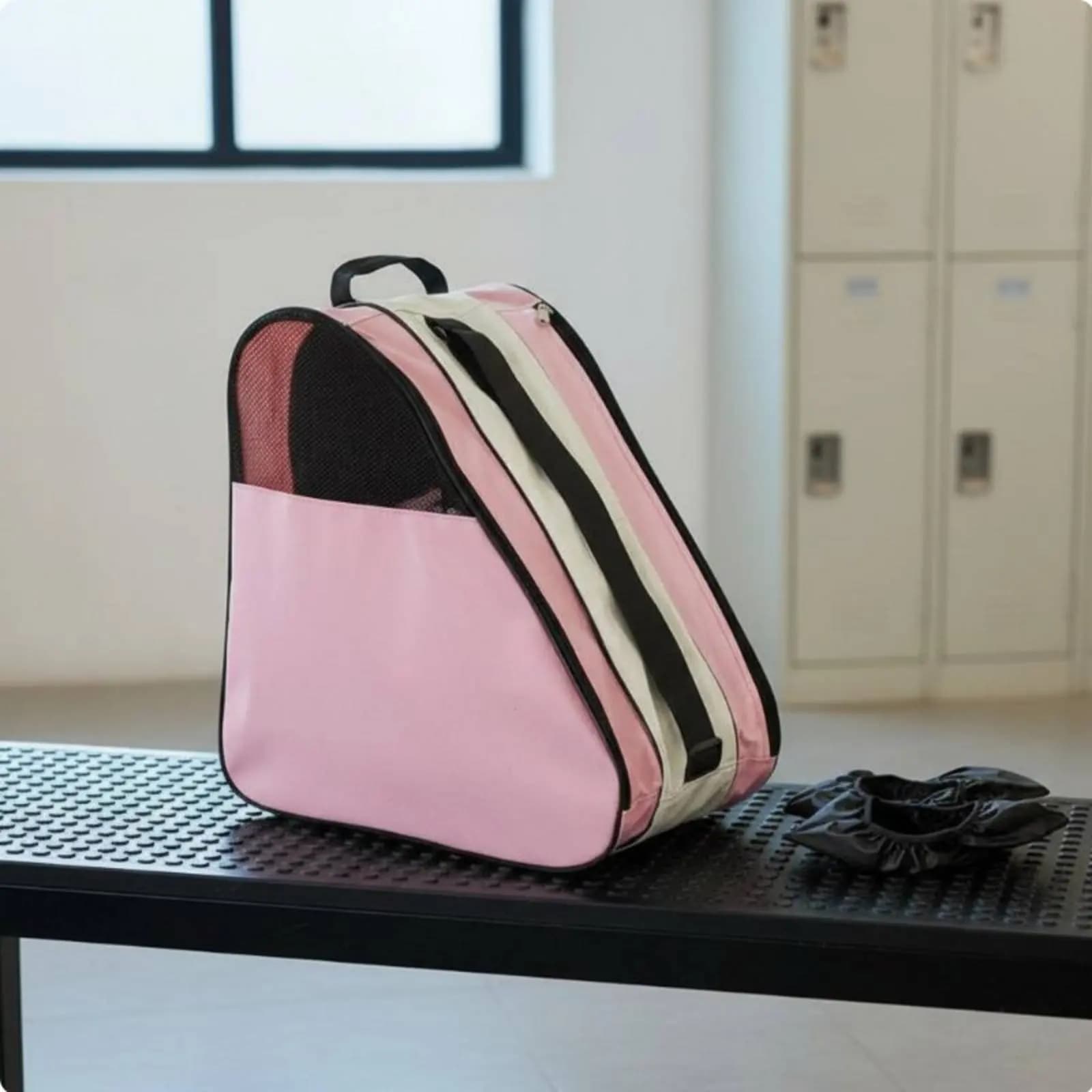 Borsa per Pattini a Rotelle con Tracolla Regolabile, Borsa per Pattinaggio su Ghiaccio Resistente all'Acqua con Cuciture Rinforzate per Bambini, Contenitore