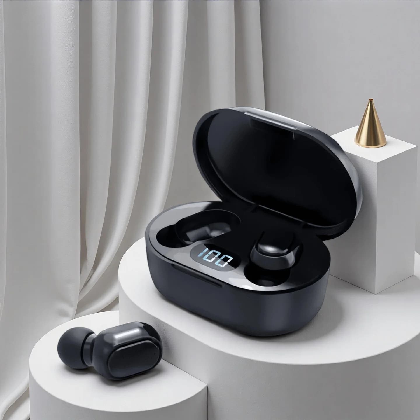 Auricolari wireless TWS E7S Cuffie sportive stereo Bluetooth 5.3 con scatola di ricarica per microfono per smartphone