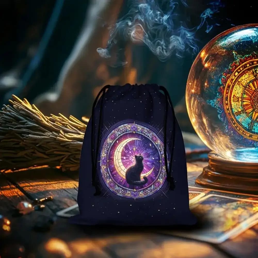 10PCS Divinazioni Tarocchi Carta Dadi Borsa Borsa da sposa Tovaglia Oracoli Borsa per riporre gioielli Borsa per tarocchi con coulisse